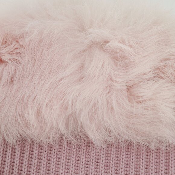 Nygard Collection Rabbit Fur Suede Sweater Jacket Womens L Bubblegum Pink Winter - Picture 9 of 15